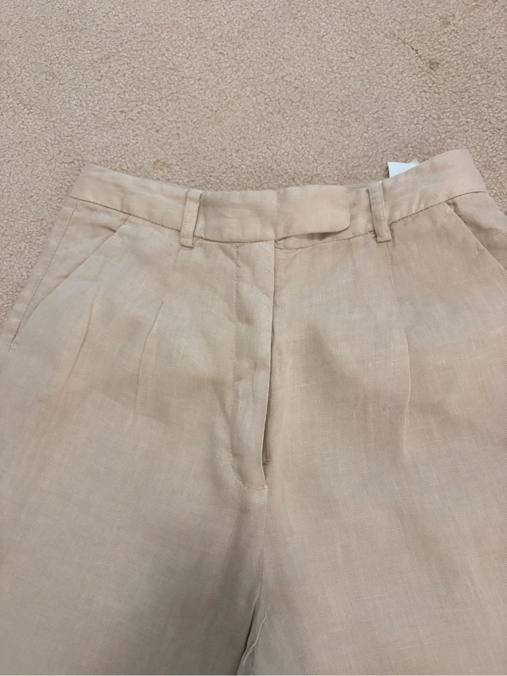 Women Zara 100% Linen Pants